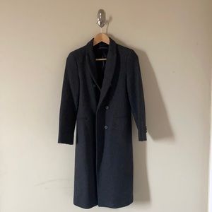 Zara Woman Slim Charcoal Gray Coat